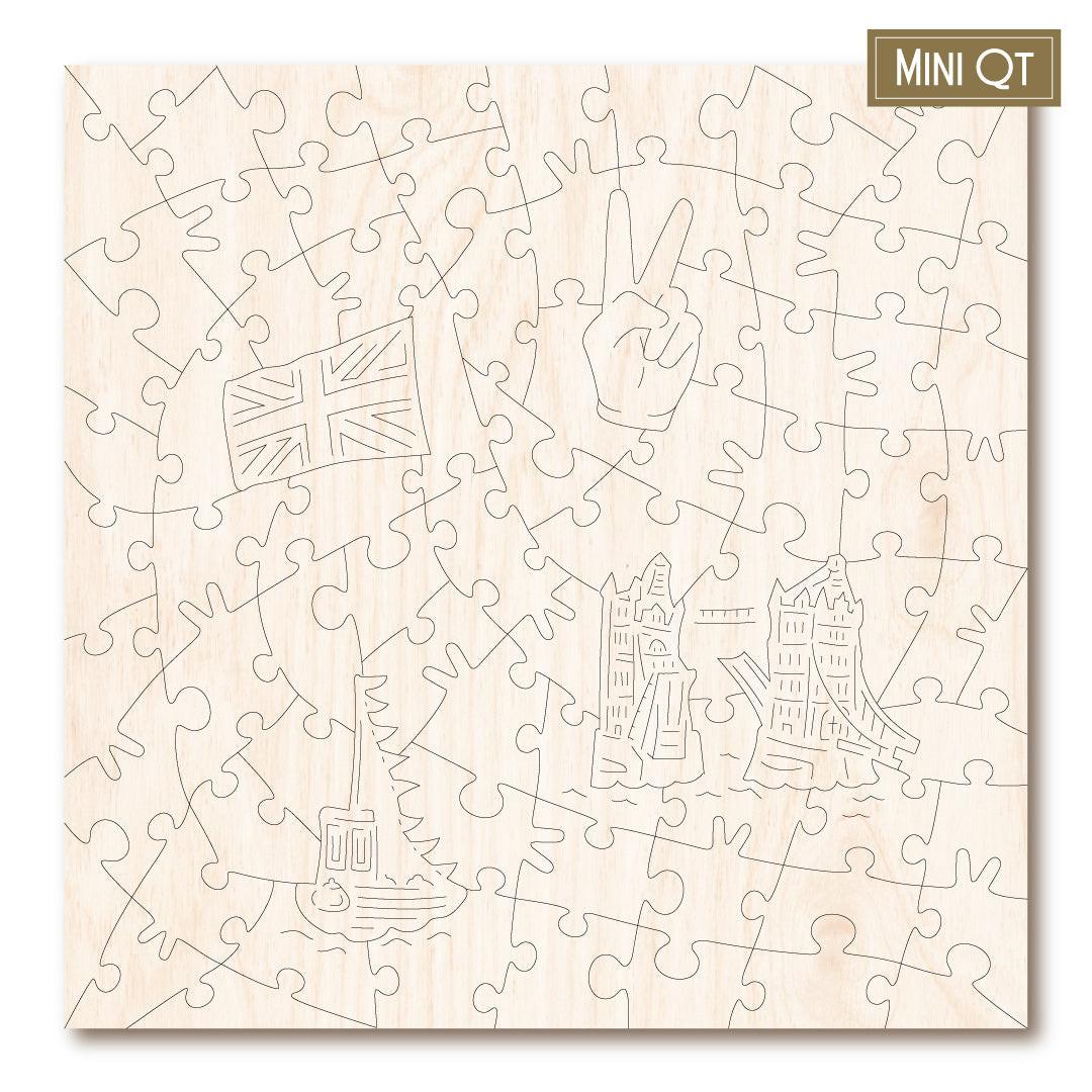 Tower Bridge – Travel Mini Wooden Jigsaw Puzzle, 81 Pieces.