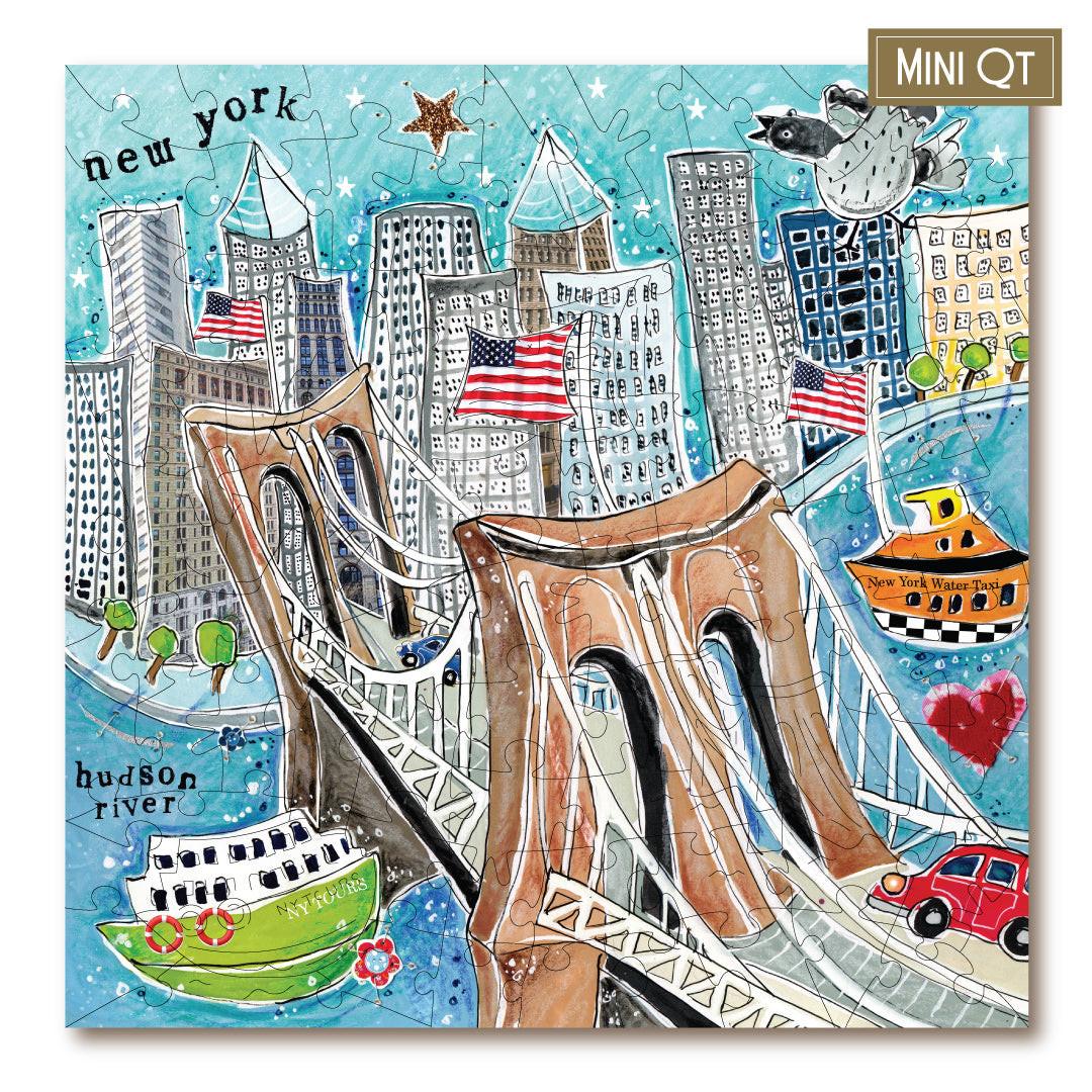 Brooklyn Bridge – Travel Mini Wooden Jigsaw Puzzle.