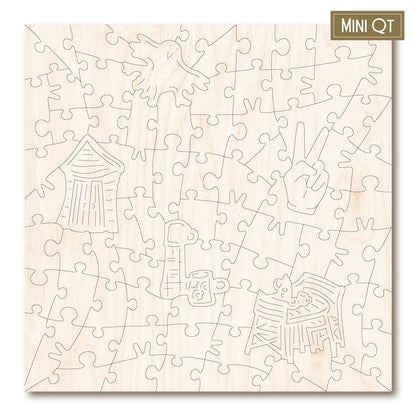 Bournemouth Beach Huts – Travel Mini Wooden Jigsaw Puzzle.