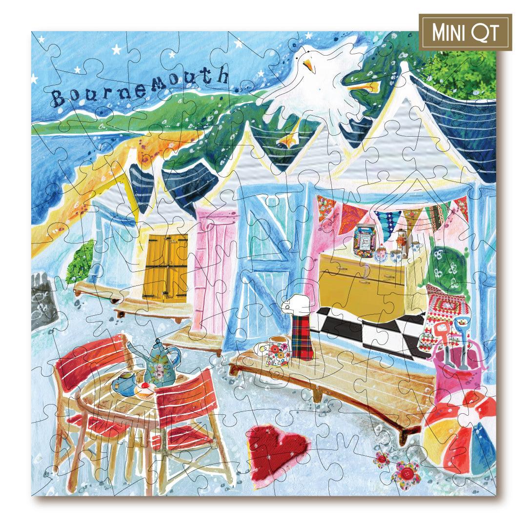 Bournemouth Beach Huts – Travel Mini Wooden Jigsaw Puzzle.