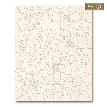 Snowy Postbox – Travel Mini Wooden Jigsaw Puzzle.