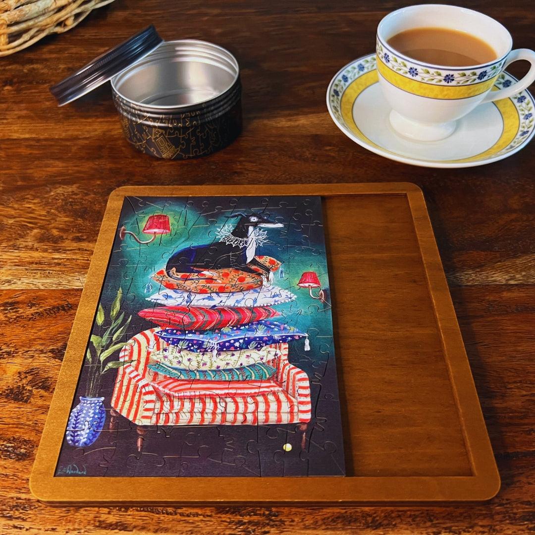 From The Dog’s Point of View – Travel Mini Wooden Jigsaw Puzzle, 86 Pieces.