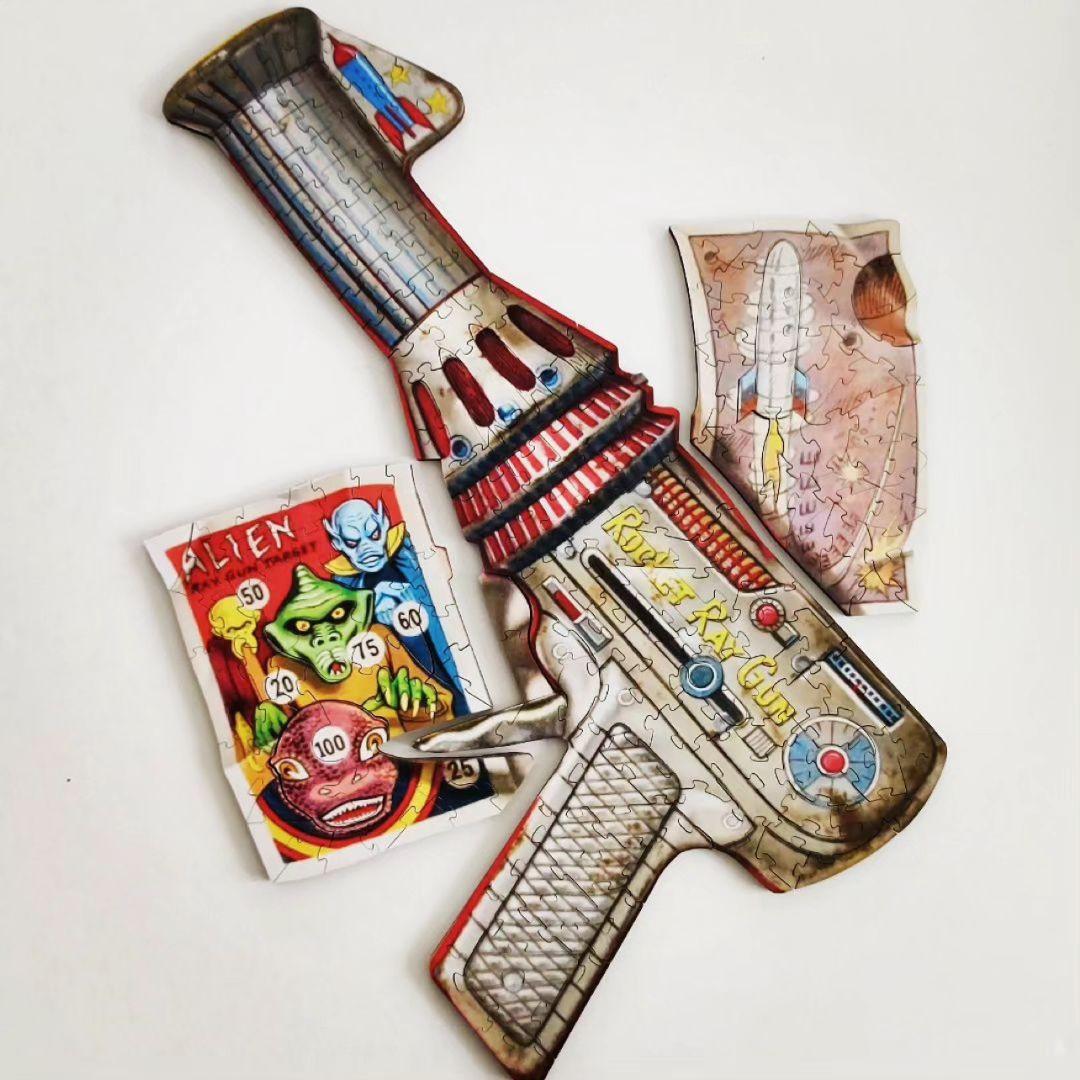 Rocket Ray Gun – Wooden Jigsaw Puzzle.
