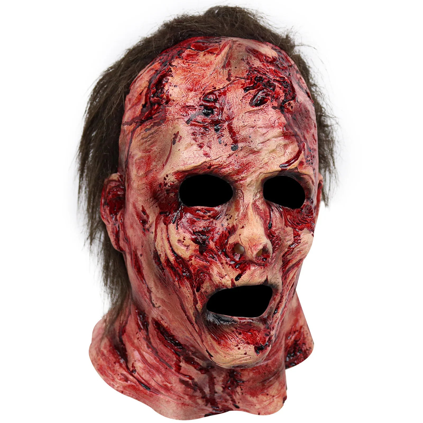 2025 Halloween Silicone Scary Ghoul / Zombie Mask - Funny Headgear for Parties and Events