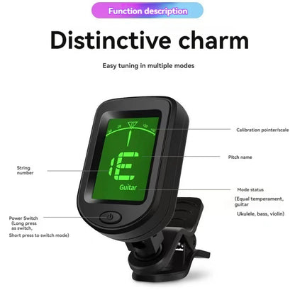 NEW for 2025 Rechargeable Head Stock Guitar Tuner for All Instruments -  Clip on.