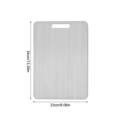 Premium Double-Thick Titanium Cutting Board for Home and Outdoor Cooking - Ideal for Meat, Fruits, Vegetables, and Bread.