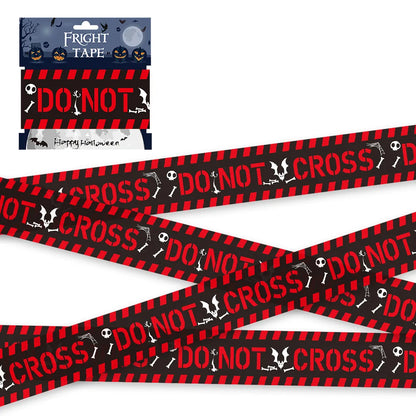 Halloween Danger Zone Warning Tape – 6M Spooky Party Prop for Windows, Walls & Haunted Decor