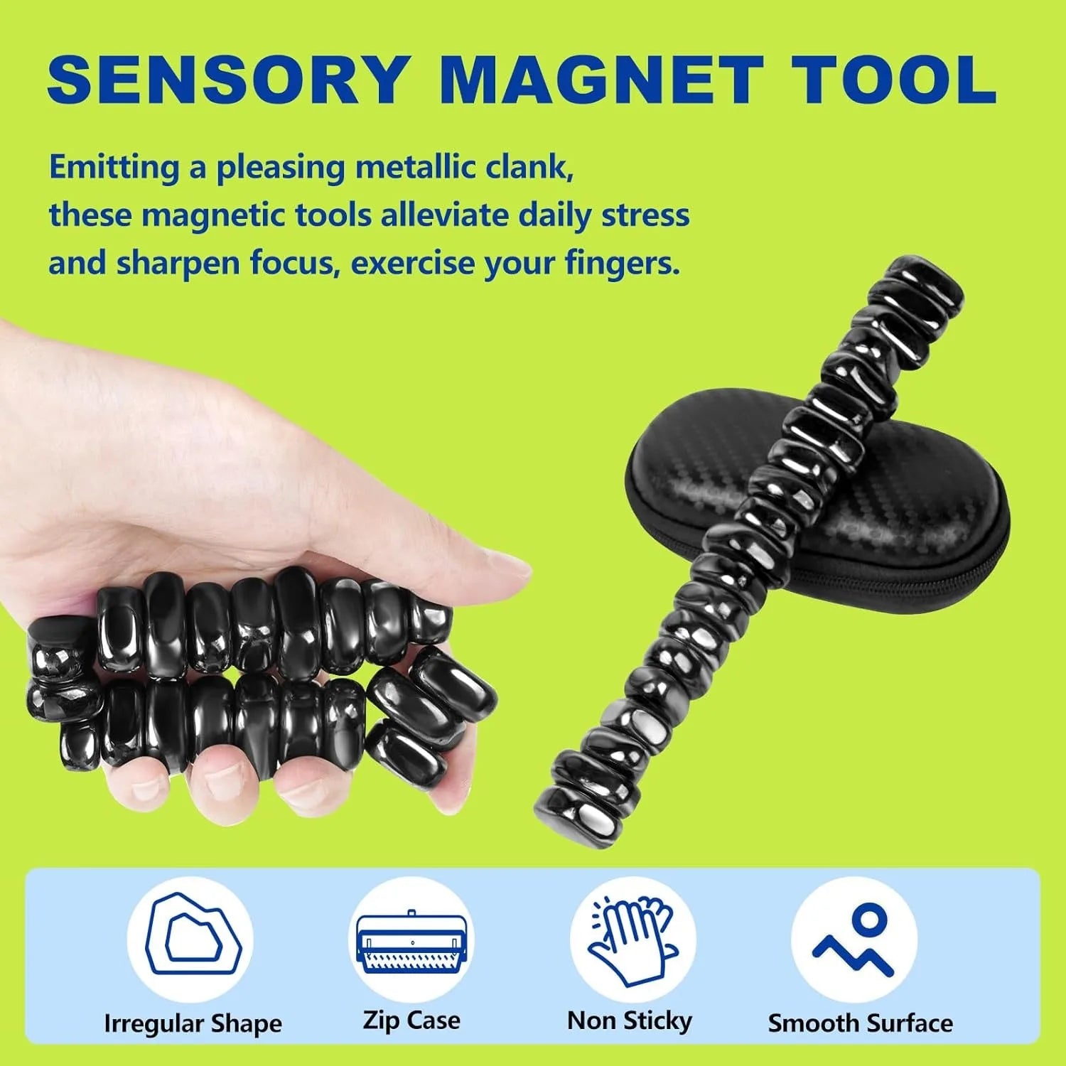 Magnetic Stones & Balls – Chess Game Pieces, Fidget Toy & Desk Accessory – 50% OFF Today