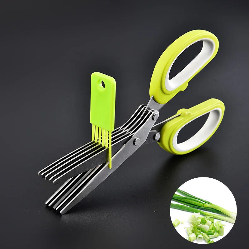 Herb Prep Kit- 5 Blade Scissors, Herb Stripper, Peeler.