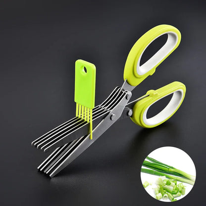 Herb Prep Kit- 5 Blade Scissors, Herb Stripper, Peeler.