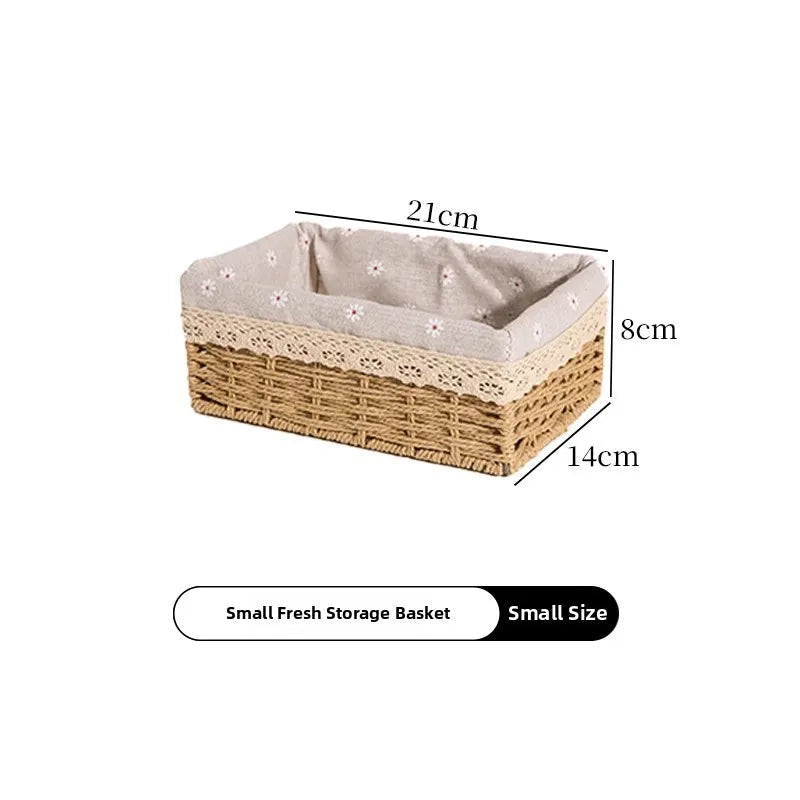 Wicker Storage Basket – Versatile Organizer for Toys, Clothes, Cosmetics & More