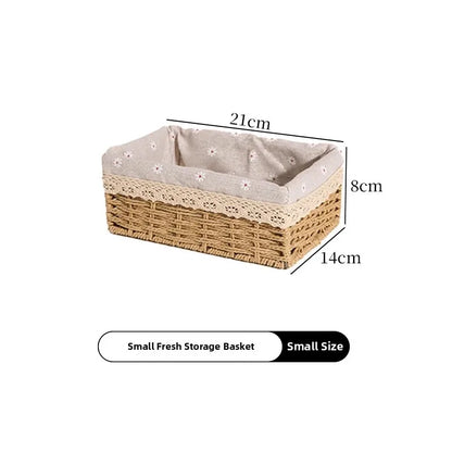 Wicker Storage Basket – Versatile Organizer for Toys, Clothes, Cosmetics & More