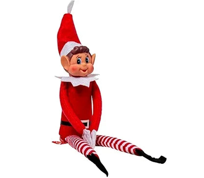 Cheeky Christmas Elf Doll – Naughty Shelf Fairy Decoration with Flexible Arms & Legs.