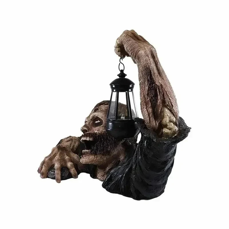 LED Crawling Zombie Lantern – Outdoor Halloween Figurine with Scary Light-Up Effect