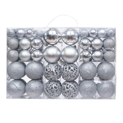 100pcs Shatterproof Christmas Tree Baubles – Red, Gold, Silver | Lightweight, Durable, and Reusable Holiday Ornaments.