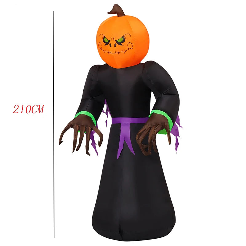  Outdoor Halloween Toys Decoration LED Lighted Inflatable Pumpkin Ghost Skeleton Skull Spider Halloween Party Proops