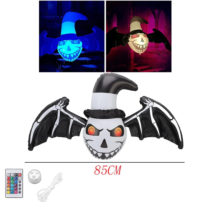  Outdoor Halloween Toys Decoration LED Lighted Inflatable Pumpkin Ghost Skeleton Skull Spider Halloween Party Proops