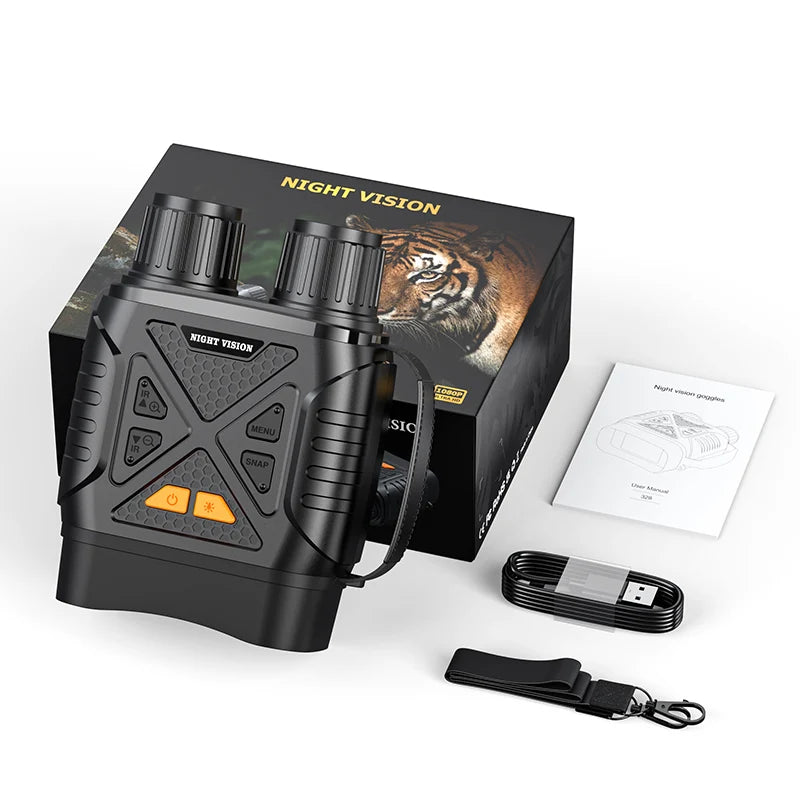 1080P Night Vision Binoculars – 10x Zoom, 800m Infrared.