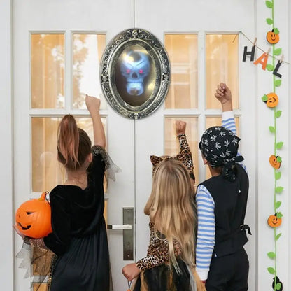 Motion-Activated Haunted Mirror – Indoor Halloween Horror Prop with Sound and Apparitions