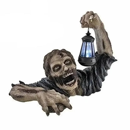 LED Crawling Zombie Lantern – Outdoor Halloween Figurine with Scary Light-Up Effect