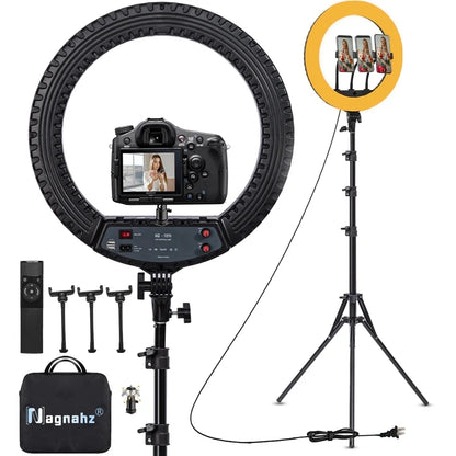 18" Ring Light & Tripod - Perfect for Vlogs, Makeup, and Selfies!