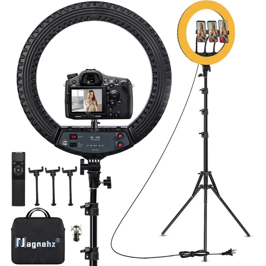 18" Ring Light & Tripod - Perfect for Vlogs, Makeup, and Selfies!