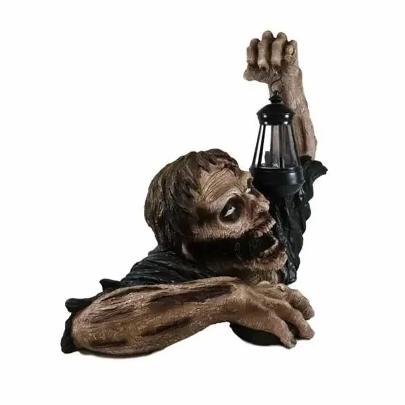 LED Crawling Zombie Lantern – Outdoor Halloween Figurine with Scary Light-Up Effect