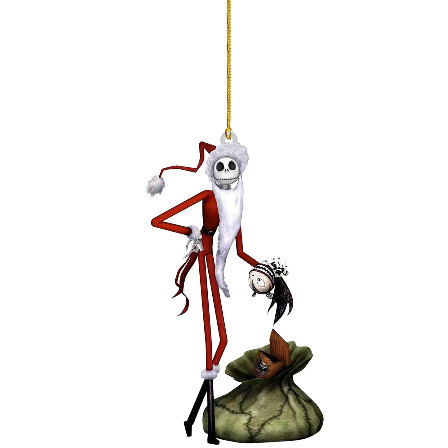 Nightmare Before Christmas Jack & Sally Hanging Ornament.