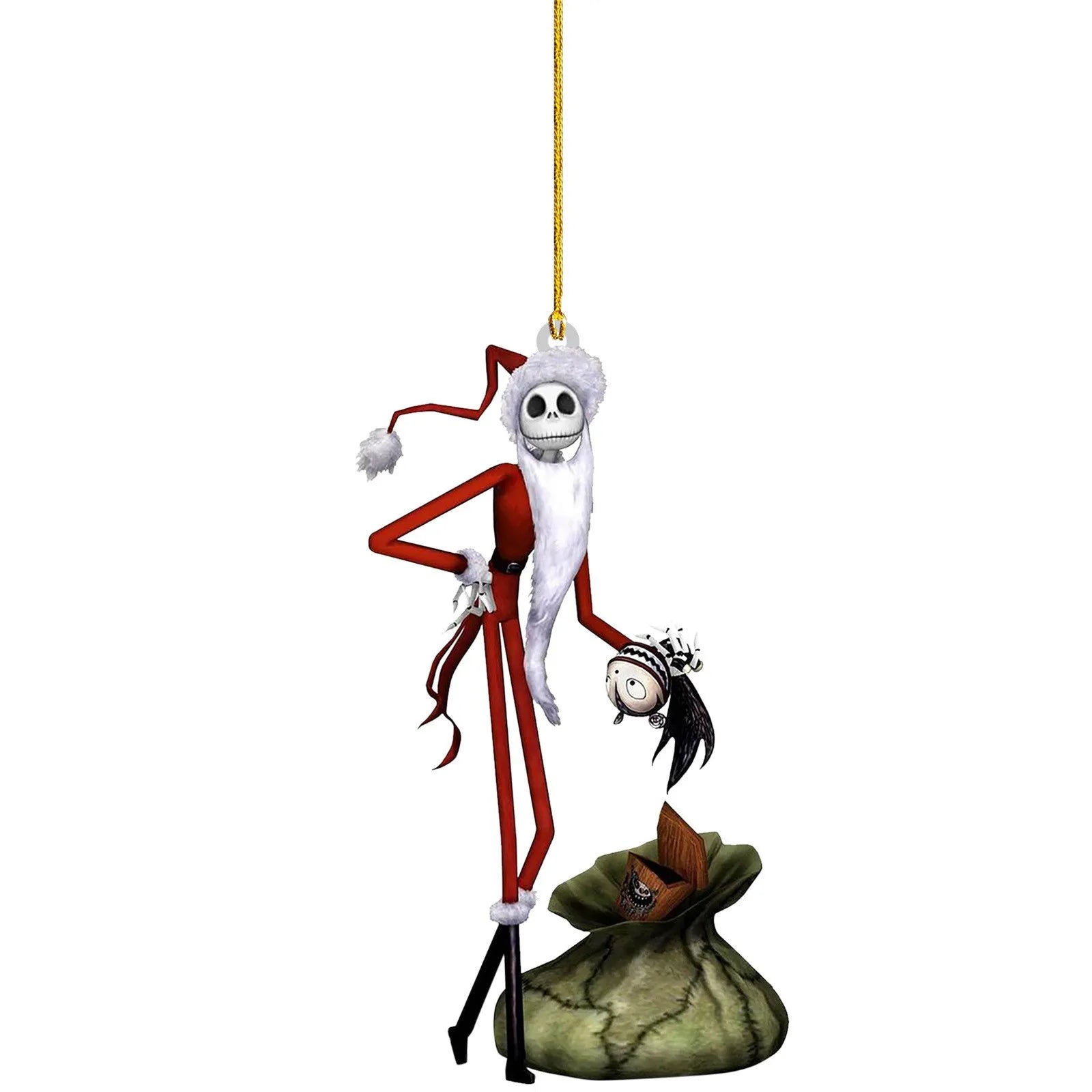 Nightmare Before Christmas Jack & Sally Hanging Ornament.