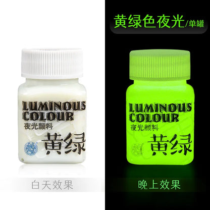 Fluorescent Glow-in-the-Dark Acrylic Paint Set for Canvas and Neon Decorations - Blacklight Art Supplies for Adults
