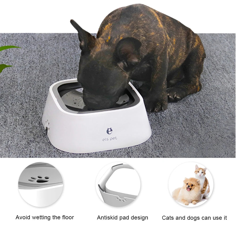 1.5L Spill-Proof Floating Pet Water Bowl – No Mess, Clean Drinking for Cats & Dogs.