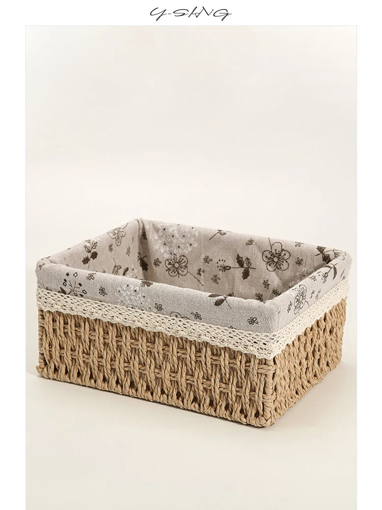 Wicker Storage Basket – Versatile Organizer for Toys, Clothes, Cosmetics & More