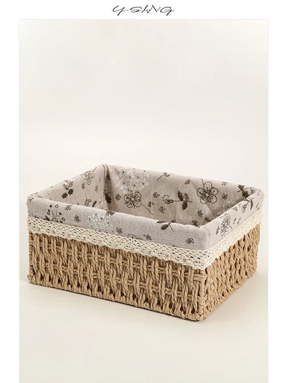 Wicker Storage Basket – Versatile Organizer for Toys, Clothes, Cosmetics & More