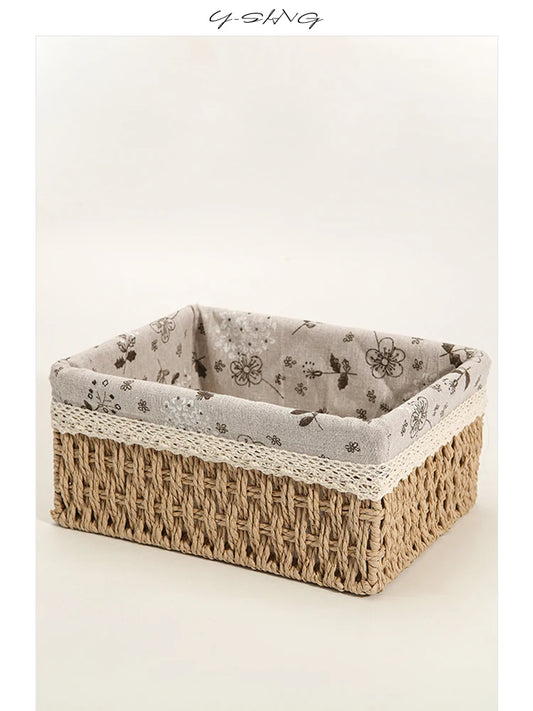 Wicker Storage Basket – Versatile Organizer for Toys, Clothes, Cosmetics & More