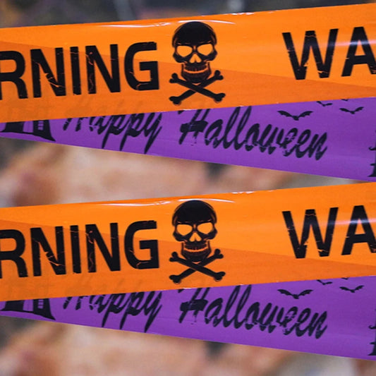 Halloween Danger Zone Warning Tape – 6M Spooky Party Prop for Windows, Walls & Haunted Decor