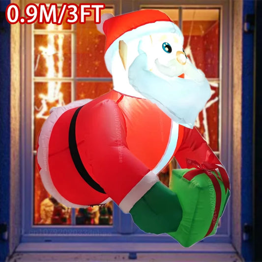 Christmas Inflatable Character Decorations – Snowman, Penguin & Gift Variants with LED Lights | Indoor & Outdoor Display.