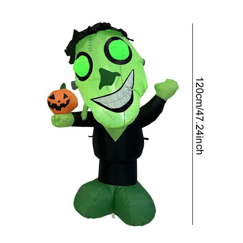  Outdoor Halloween Toys Decoration LED Lighted Inflatable Pumpkin Ghost Skeleton Skull Spider Halloween Party Proops