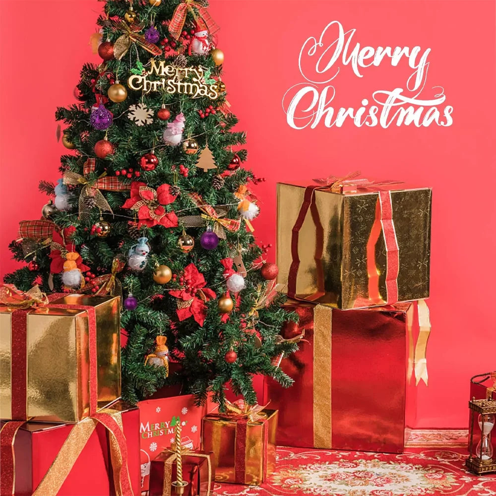 100pcs Shatterproof Christmas Tree Baubles – Red, Gold, Silver | Lightweight, Durable, and Reusable Holiday Ornaments.