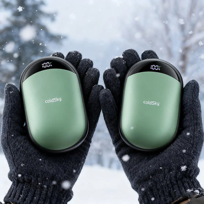 2-in-1 Rechargeable Magnetic Hand Warmers – 2 Pack with Digital Display | Smart Winter Comfort for Commuting, Sports, and Gifting.