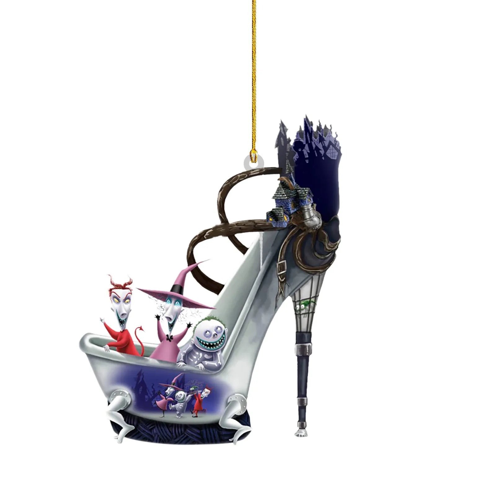 Nightmare Before Christmas Jack & Sally Hanging Ornament.