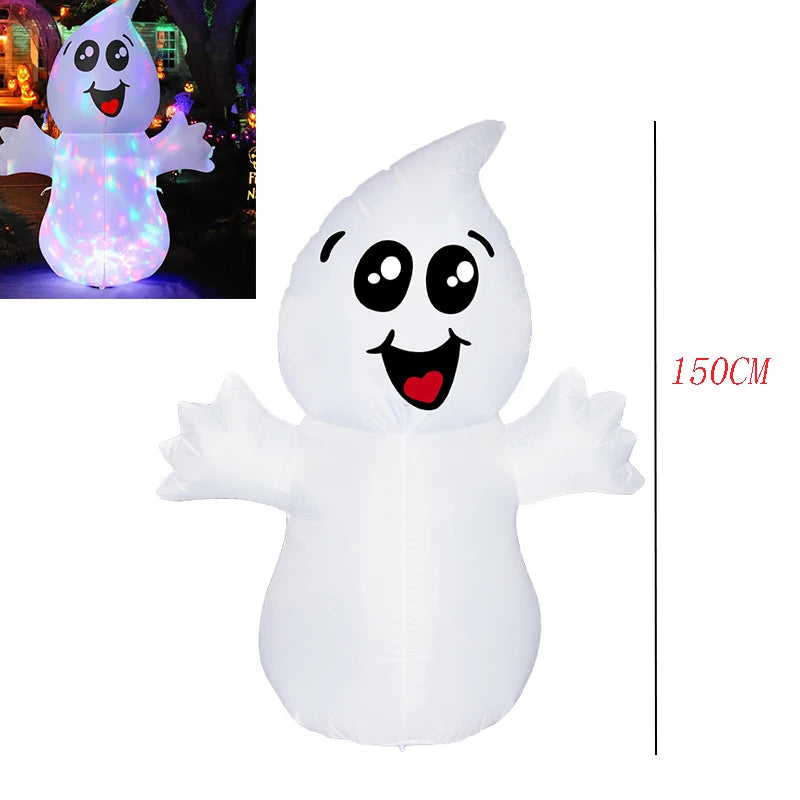  Outdoor Halloween Toys Decoration LED Lighted Inflatable Pumpkin Ghost Skeleton Skull Spider Halloween Party Proops