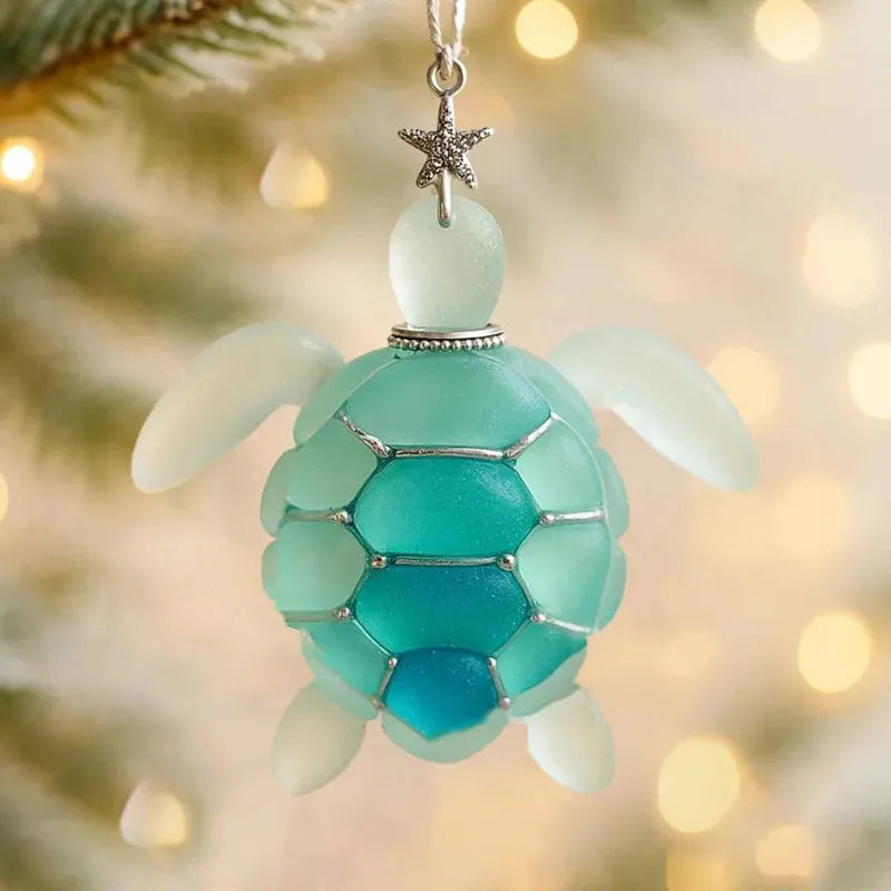 Christmas Advent Calendar – 24 Sea Glass Marine Animal Pendants | Ocean‑Inspired Countdown Gift for Marine Life Lovers, DIY Holiday Décor & Collectible Keepsake.