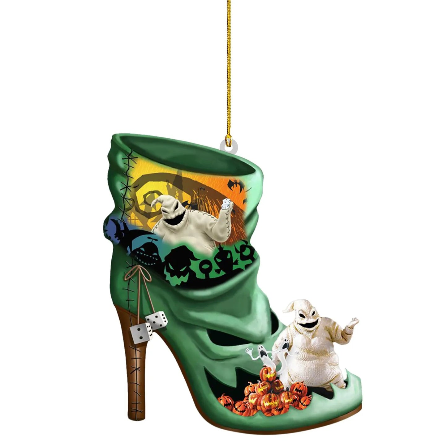 Nightmare Before Christmas Jack & Sally Hanging Ornament.