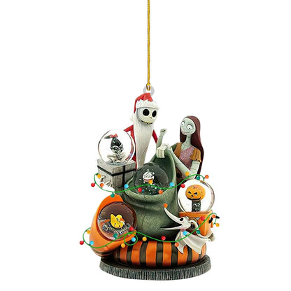 Nightmare Before Christmas Jack & Sally Hanging Ornament.