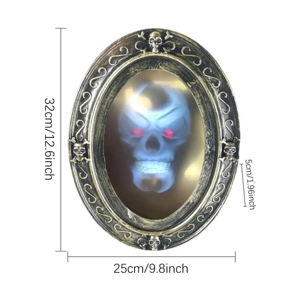 Motion-Activated Haunted Mirror – Indoor Halloween Horror Prop with Sound and Apparitions