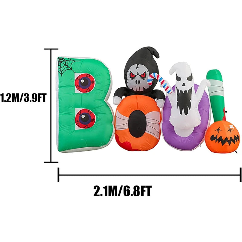  Outdoor Halloween Toys Decoration LED Lighted Inflatable Pumpkin Ghost Skeleton Skull Spider Halloween Party Proops