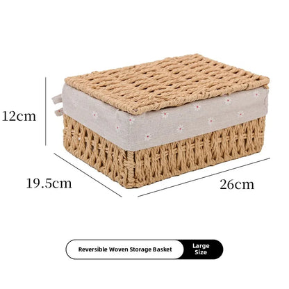 Wicker Storage Basket – Versatile Organizer for Toys, Clothes, Cosmetics & More