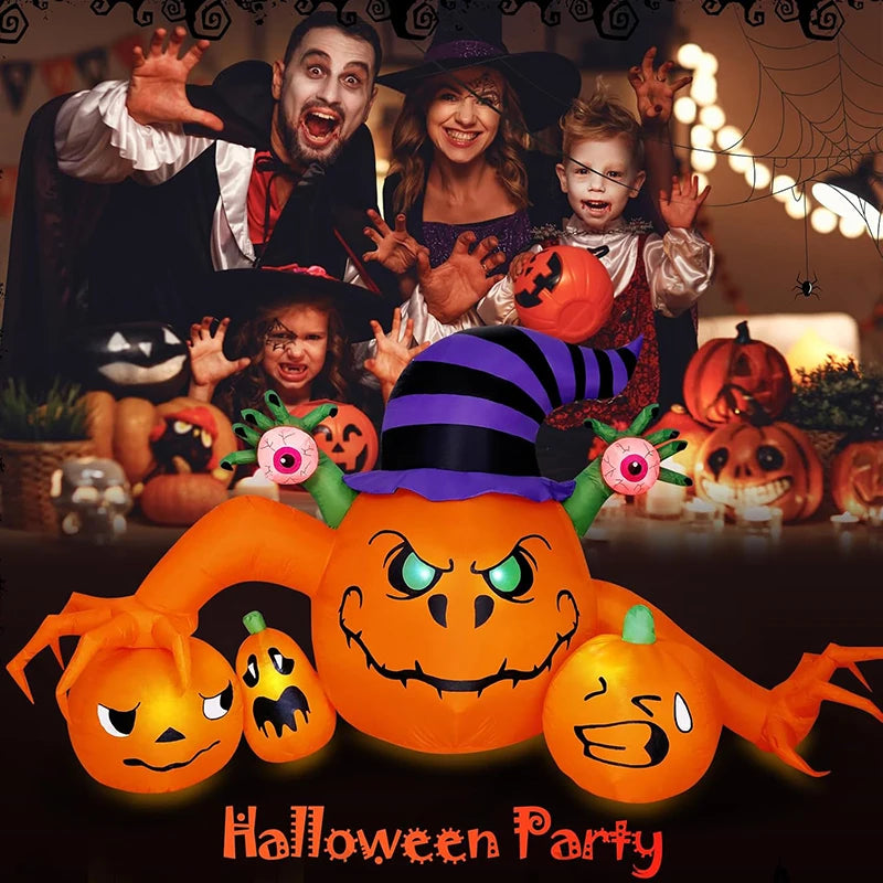  Outdoor Halloween Toys Decoration LED Lighted Inflatable Pumpkin Ghost Skeleton Skull Spider Halloween Party Proops
