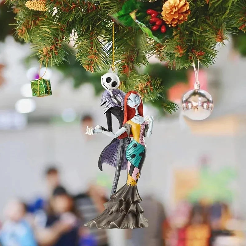 Nightmare Before Christmas Jack & Sally Hanging Ornament.