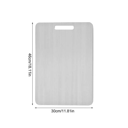 Premium Double-Thick Titanium Cutting Board for Home and Outdoor Cooking - Ideal for Meat, Fruits, Vegetables, and Bread.